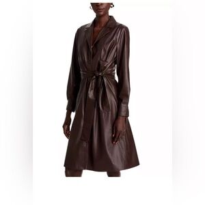 Dixie Faux Leather Shirtdress